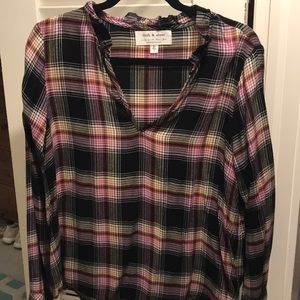 Plaid blouse from Anthropologie